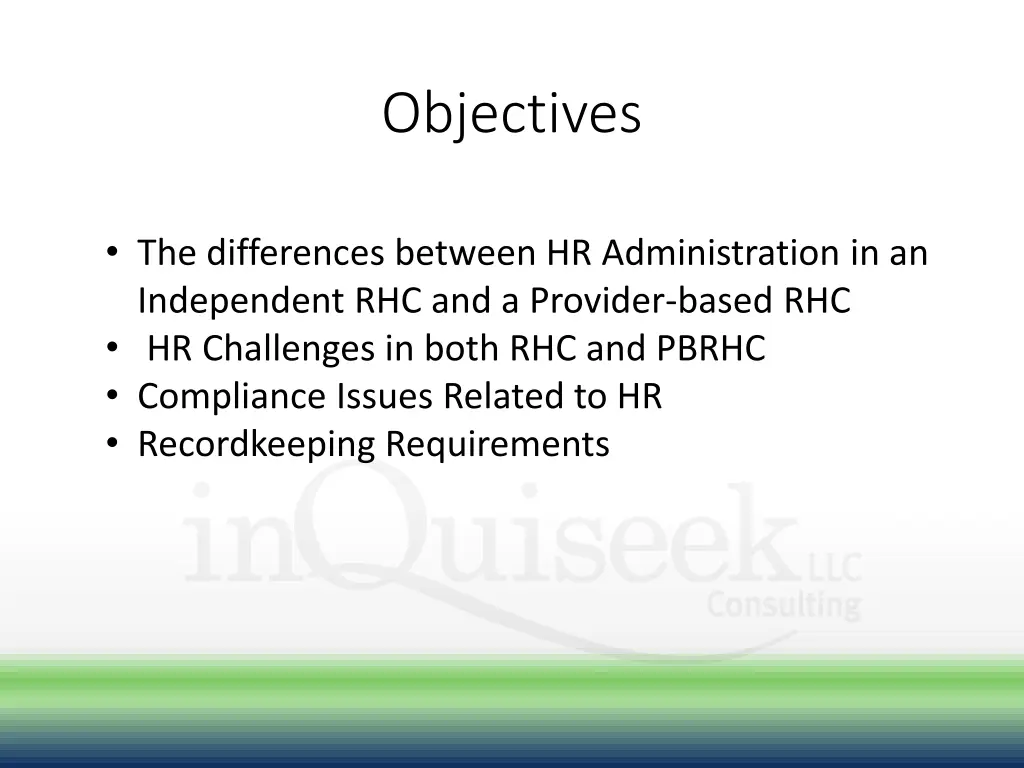 objectives
