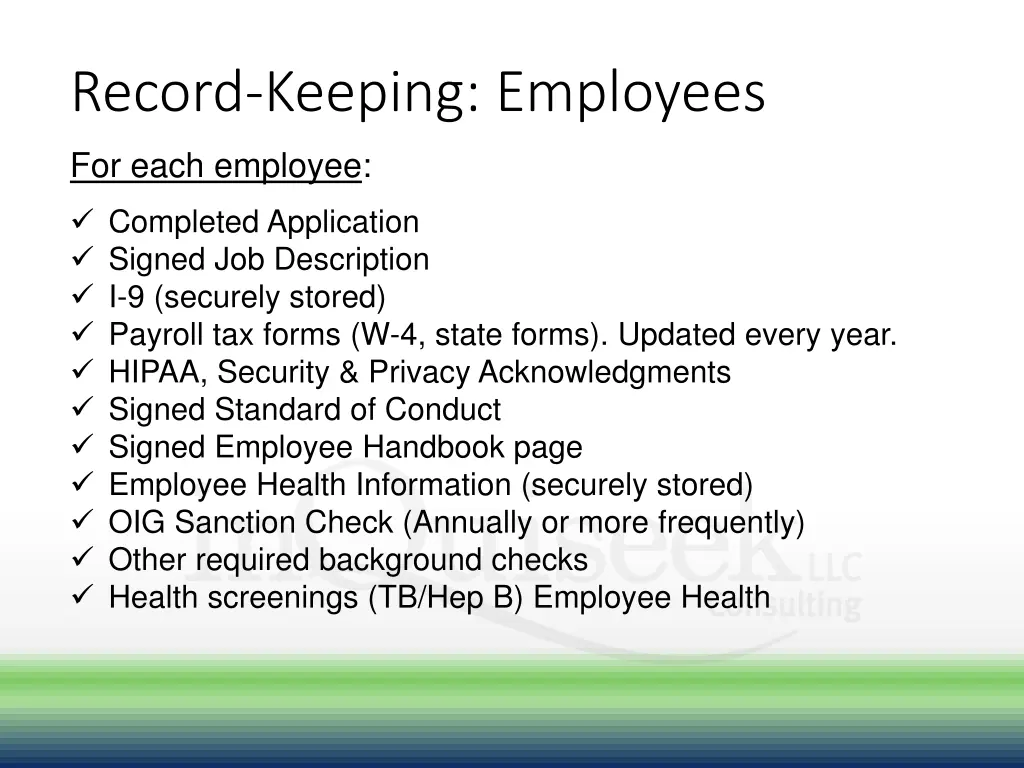 record keeping employees