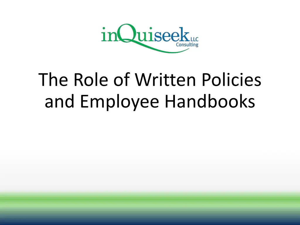 the role of written policies and employee