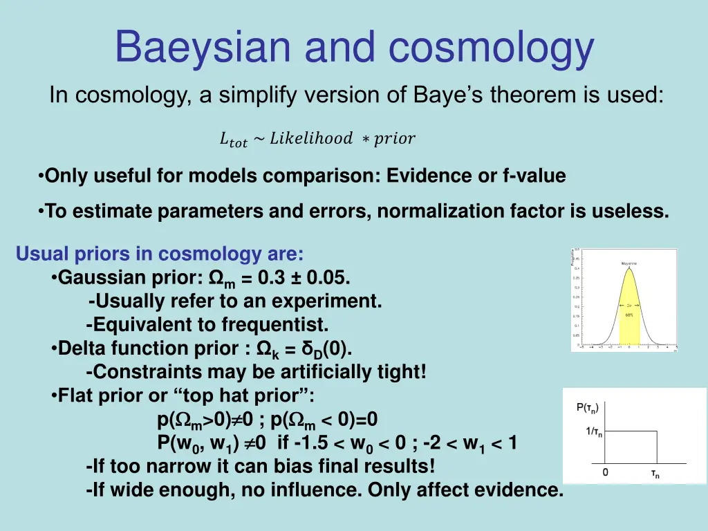 baeysian and cosmology in cosmology a simplify