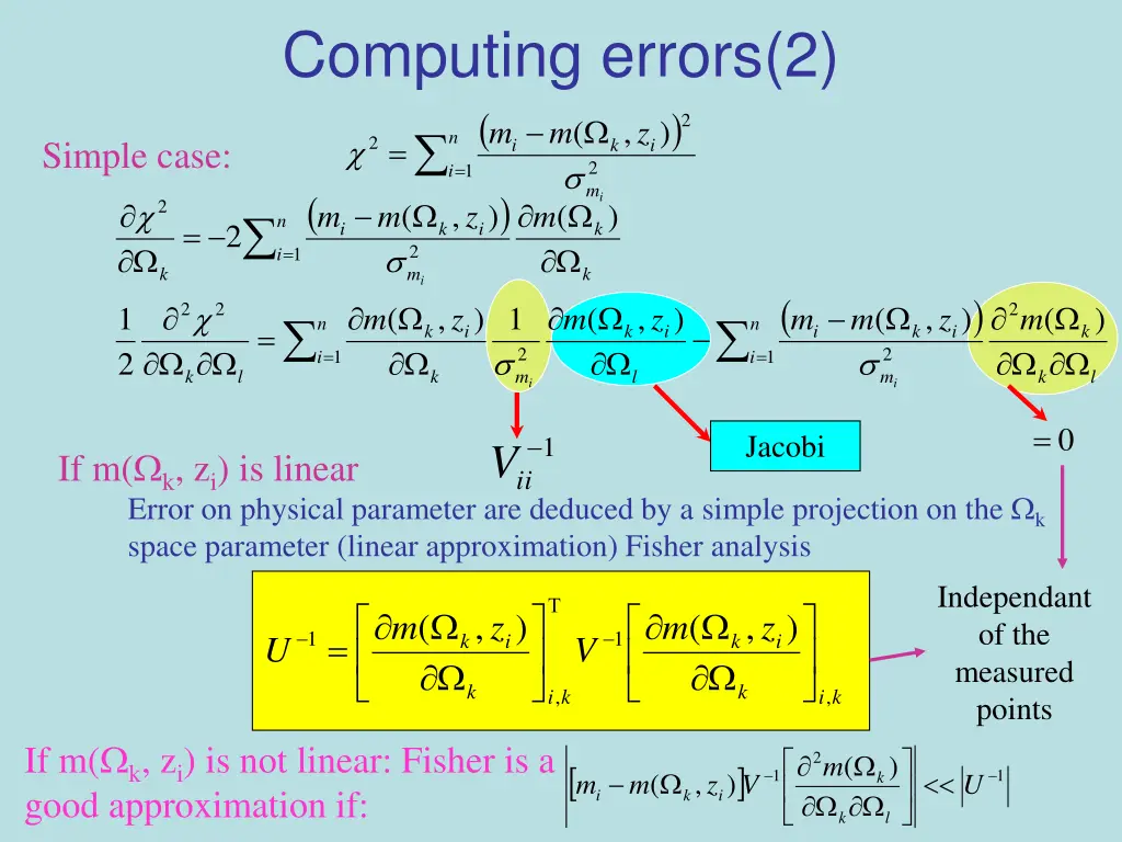 computing errors 2 i 1 m i 1