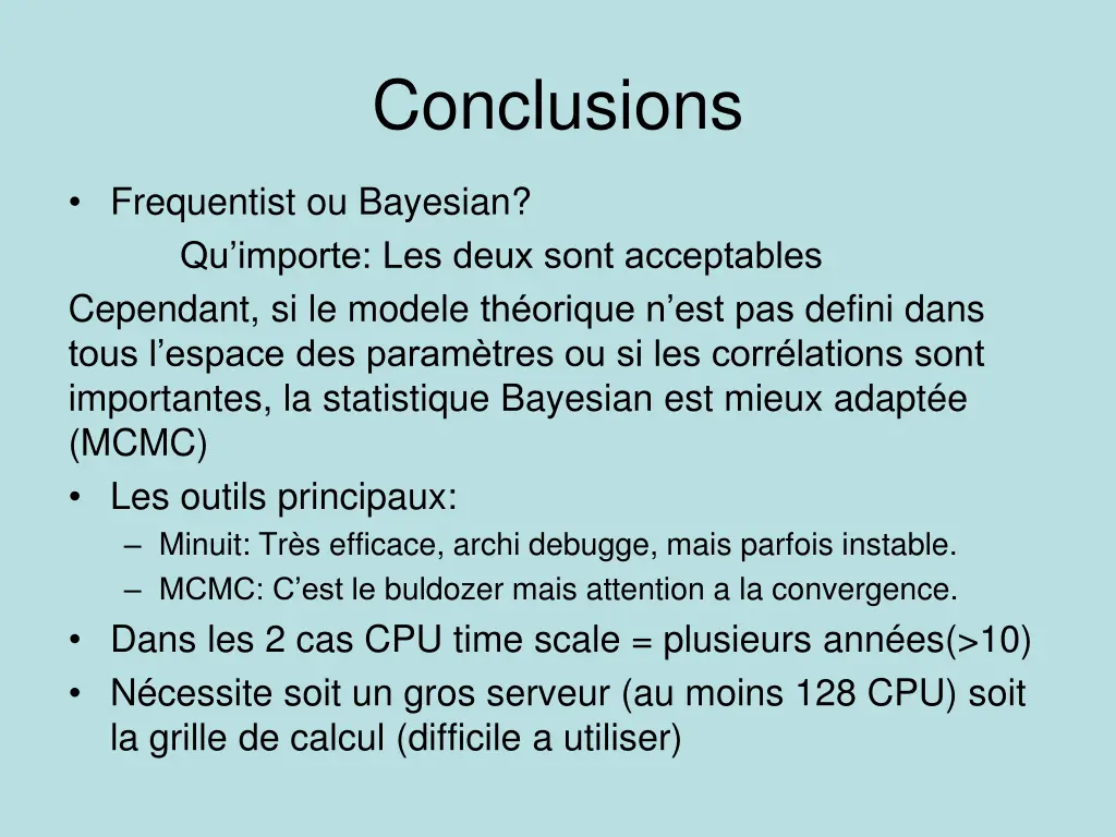 conclusions