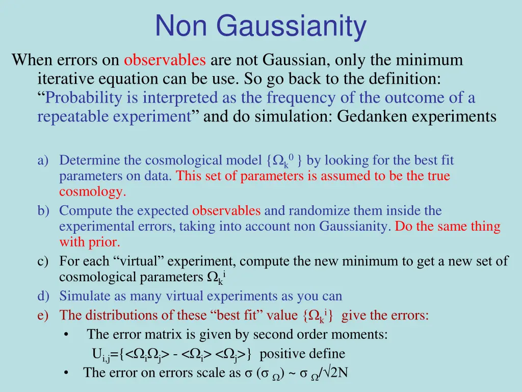 non gaussianity