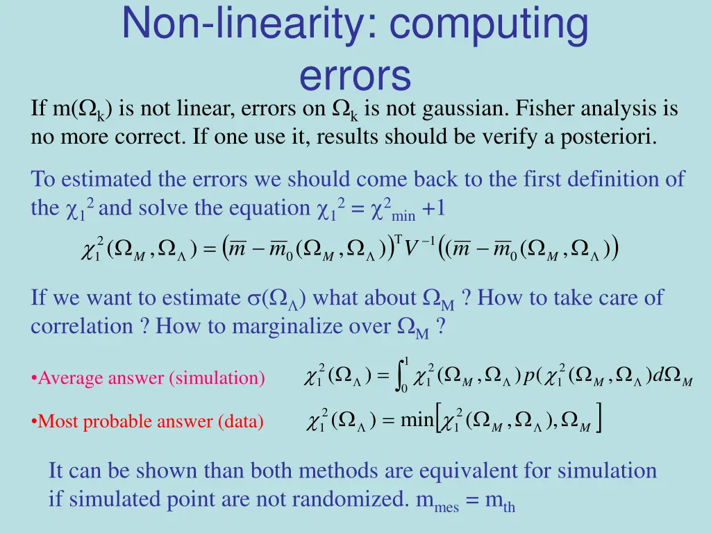 non linearity computing errors
