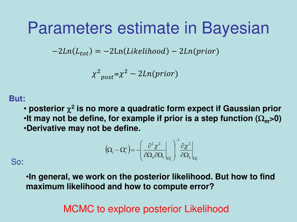 parameters estimate in bayesian