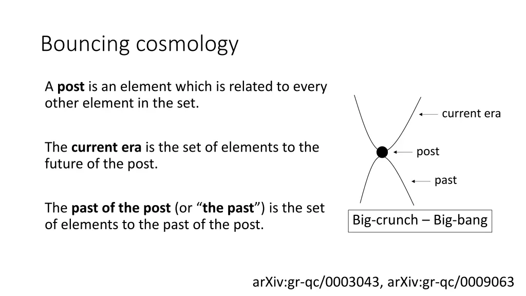 bouncing cosmology