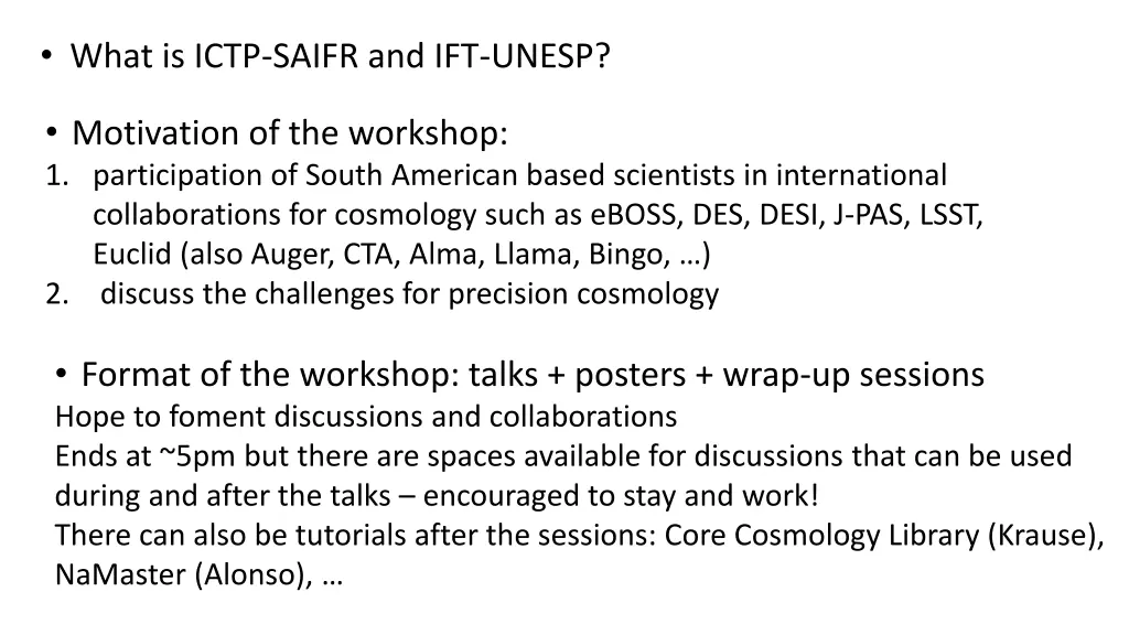 what is ictp saifr and ift unesp