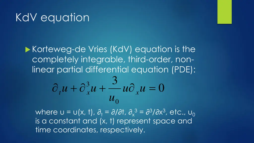 kdv equation