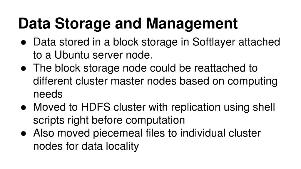 data storage and management data stored