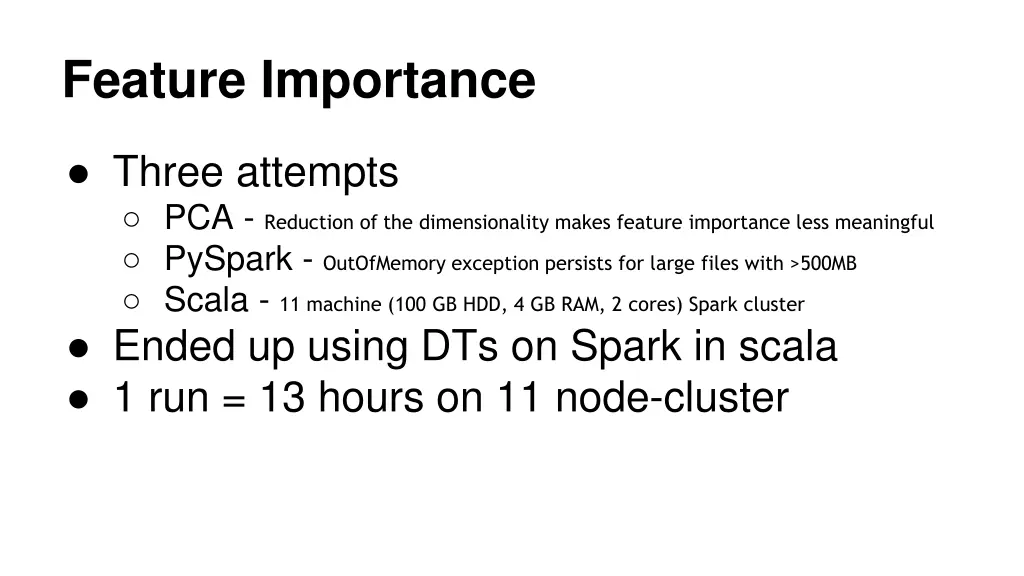 feature importance