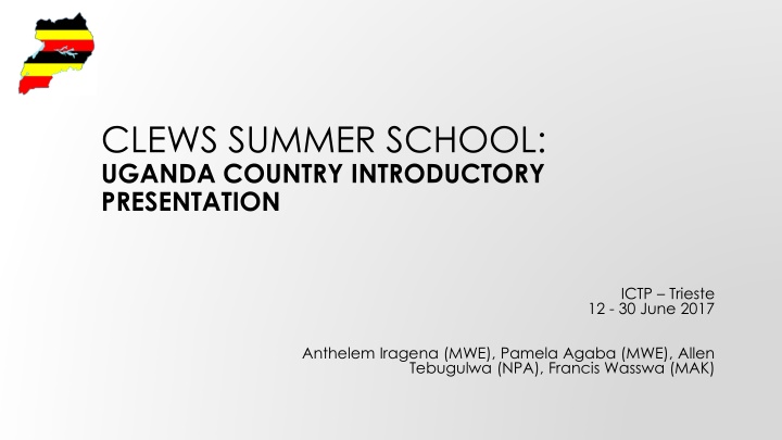 clews summer school uganda country introductory