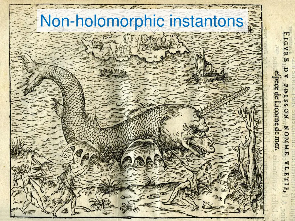 non holomorphic instantons