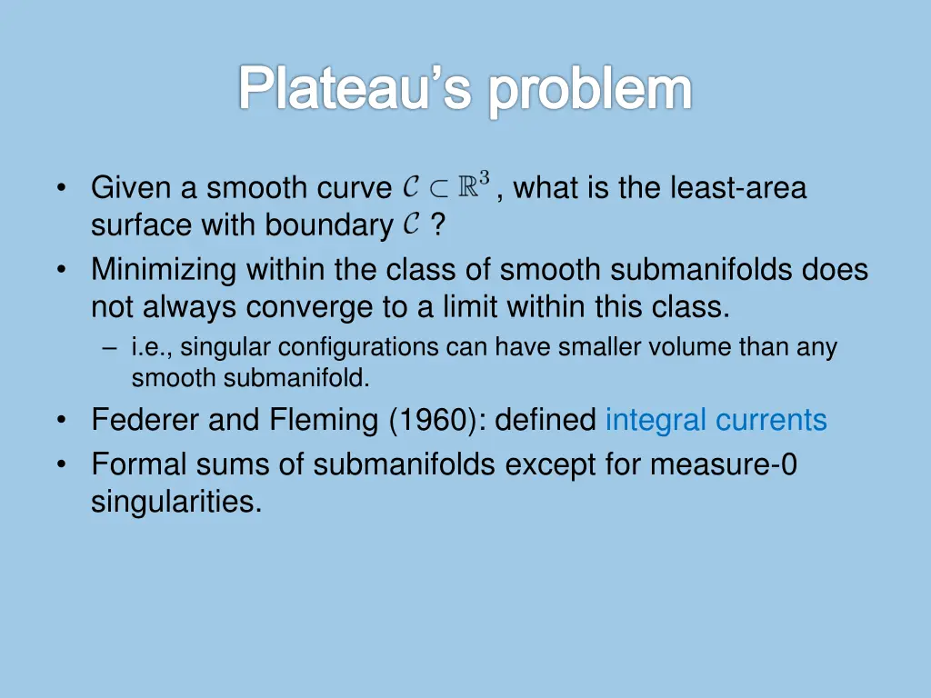 plateau s problem 1