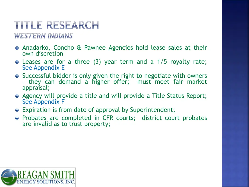 title research western indians