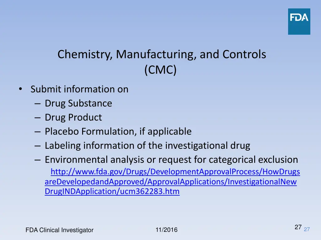 chemistry manufacturing and controls cmc