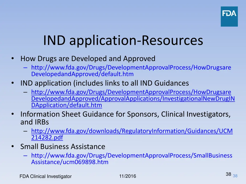 ind application resources