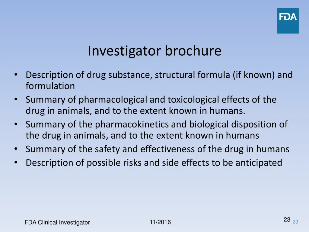 investigator brochure