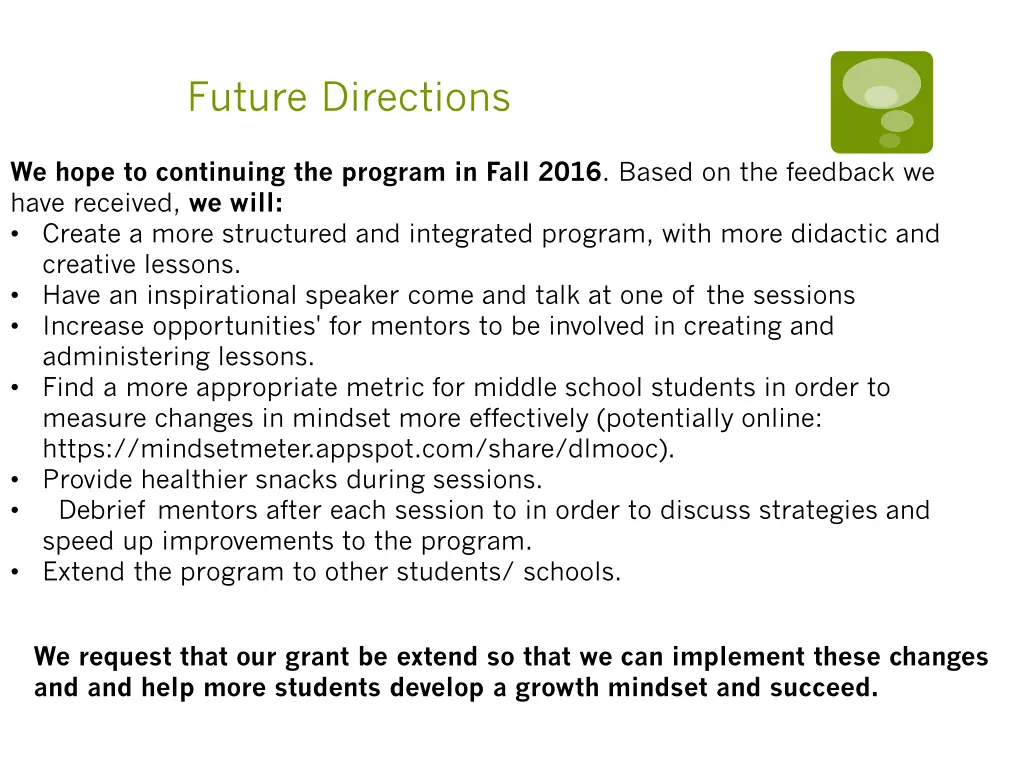future directions