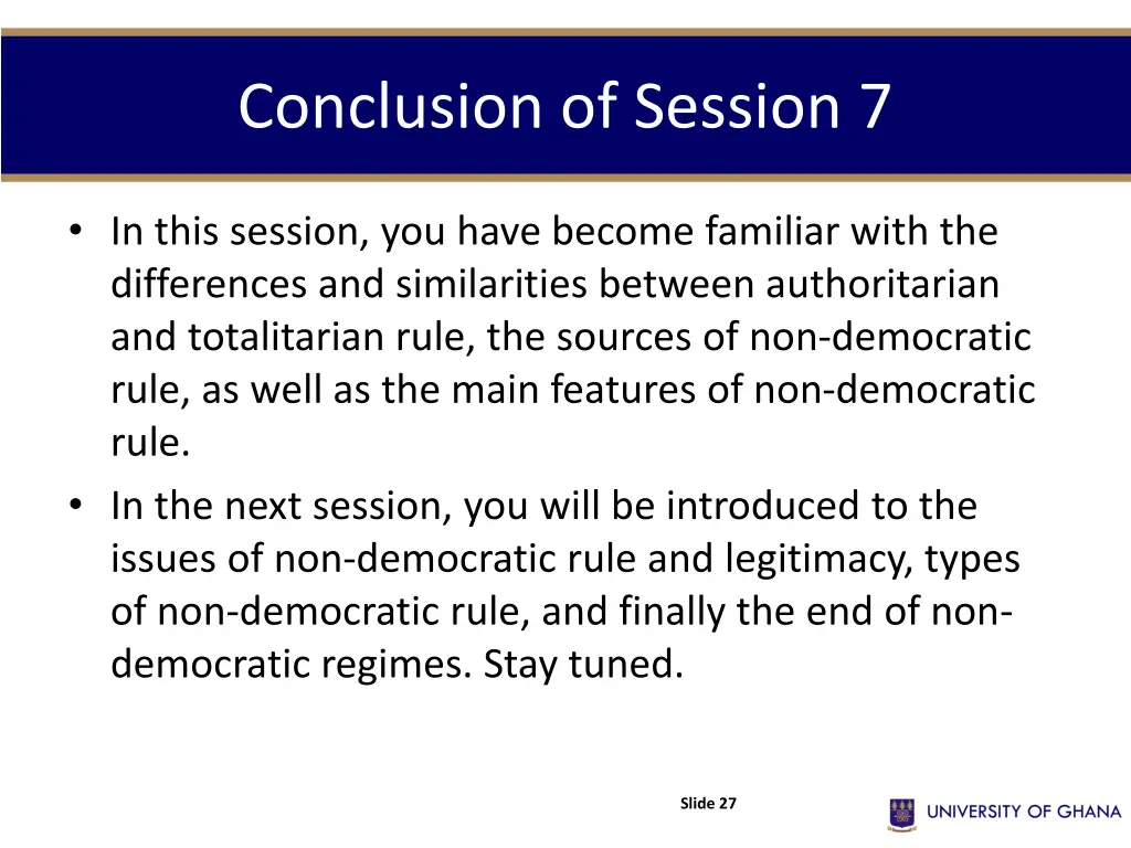 conclusion of session 7