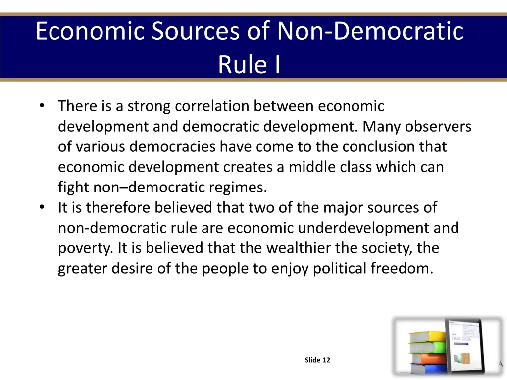 economic sources of non democratic rule i