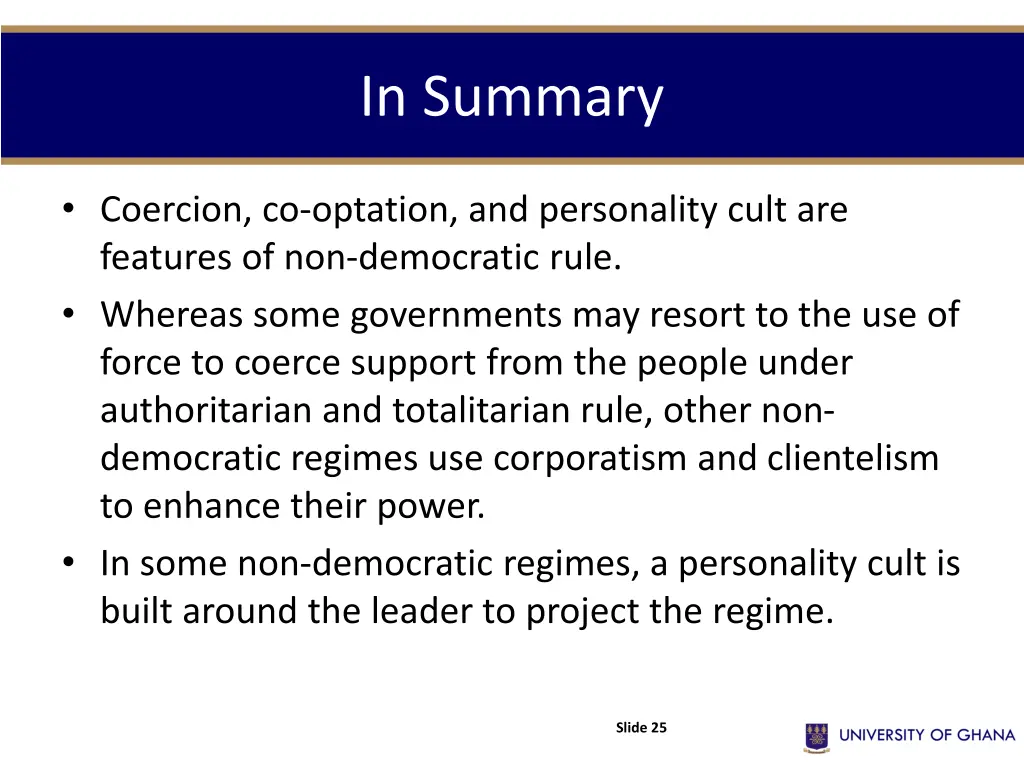 in summary 1