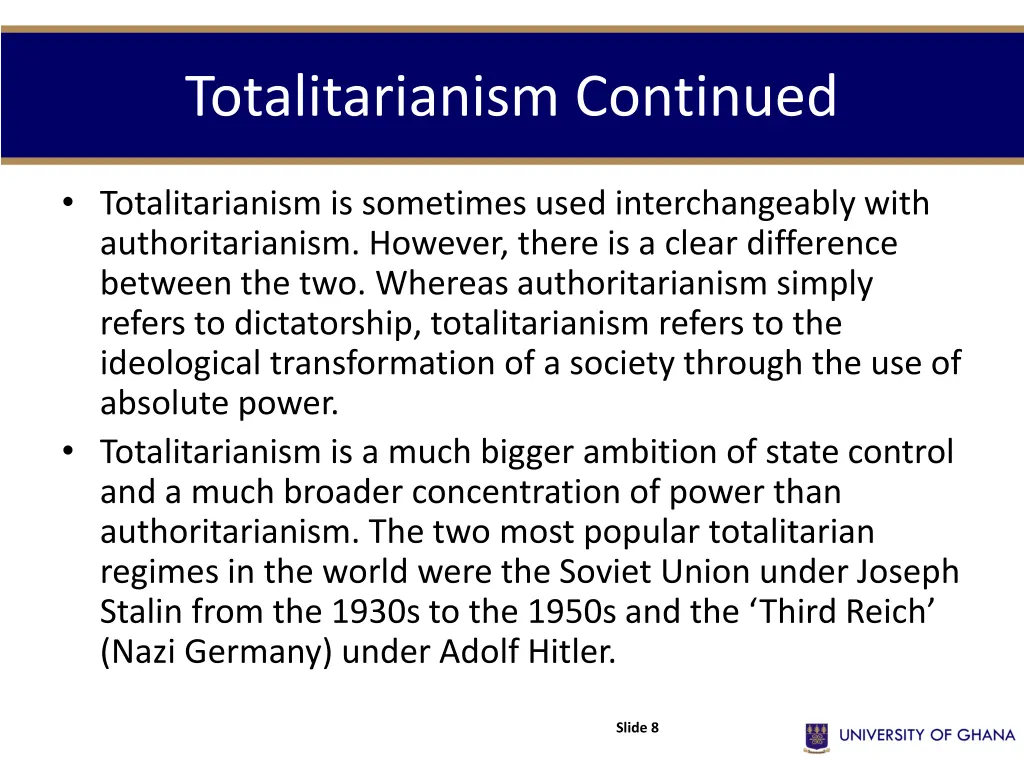 totalitarianism continued
