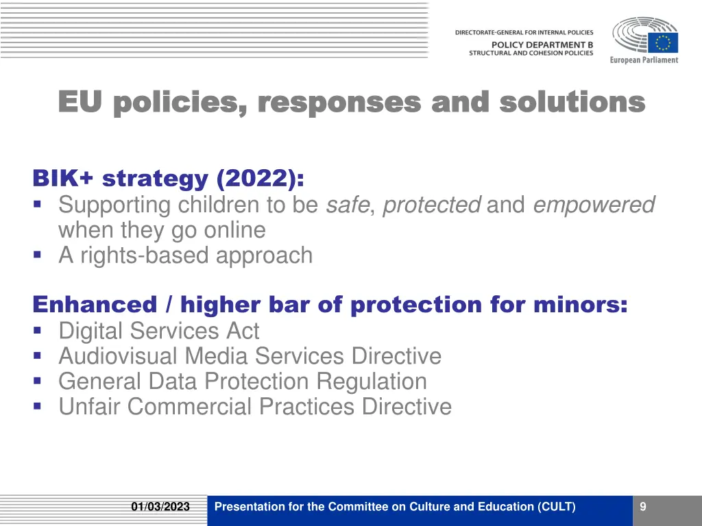 eu policies responses and solutions eu policies