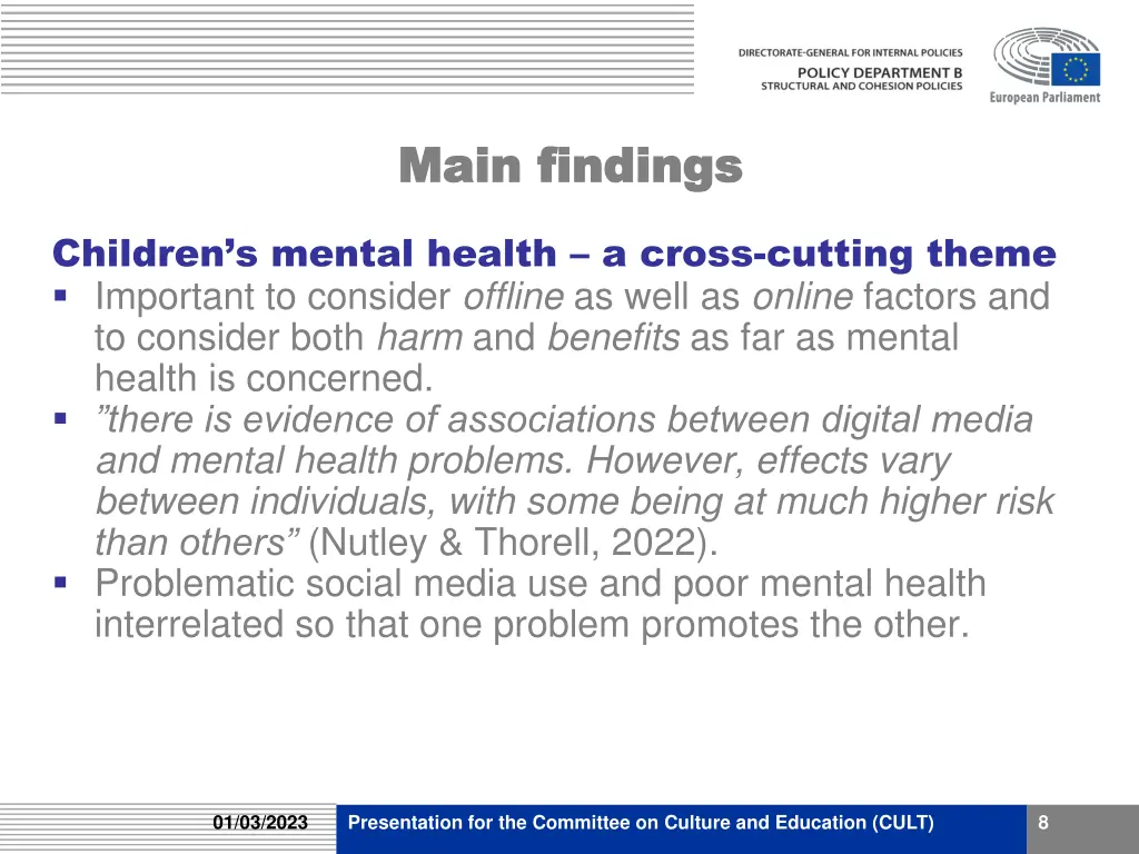 main findings main findings 2