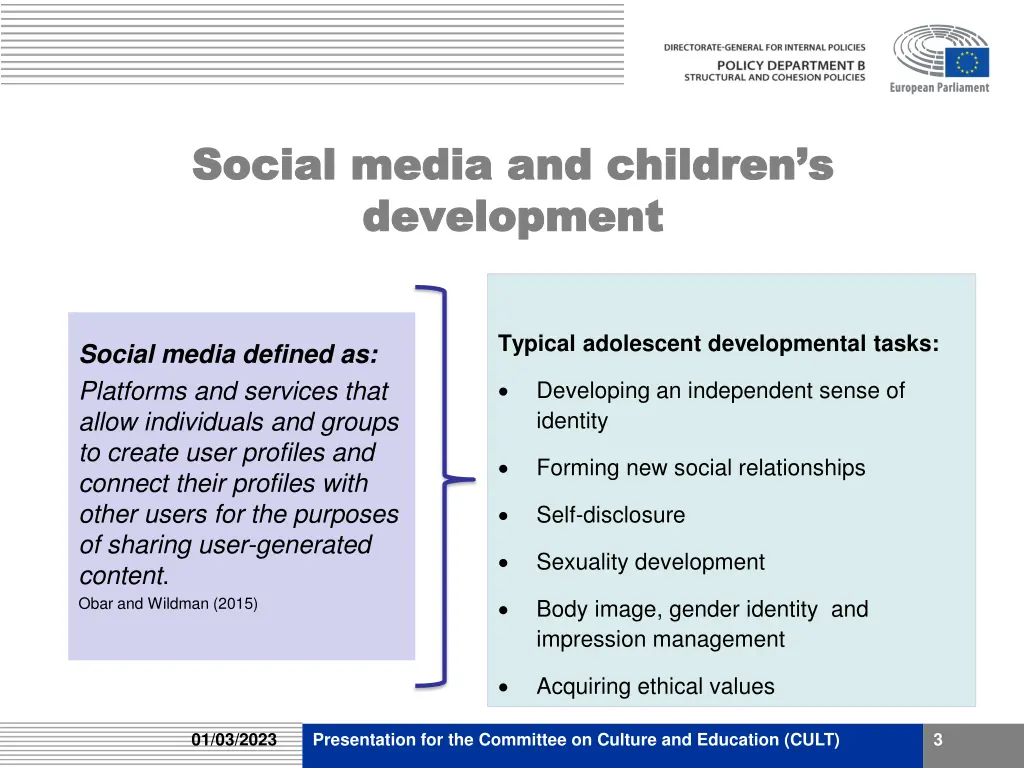social media and children s social media