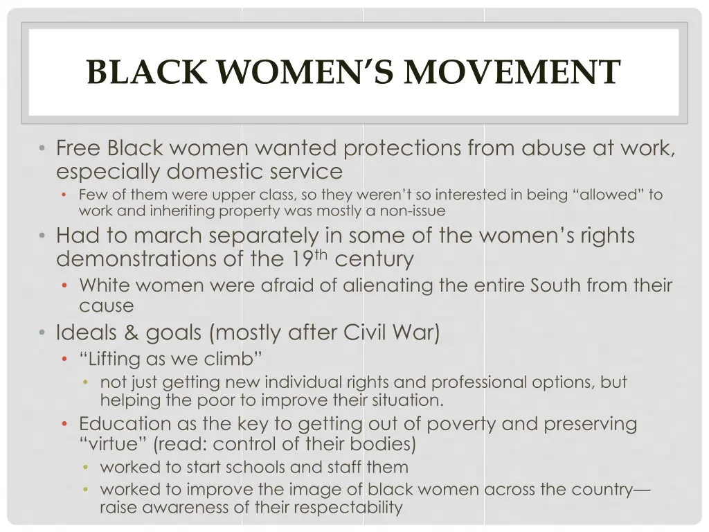 black women s movement