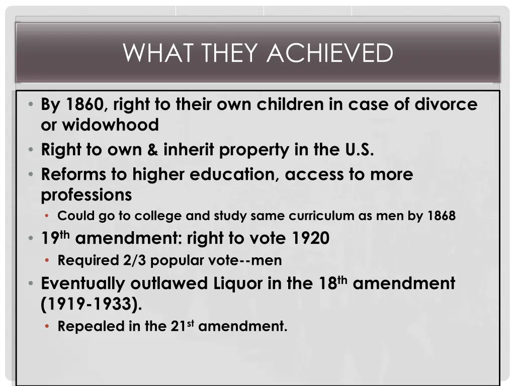 what they achieved