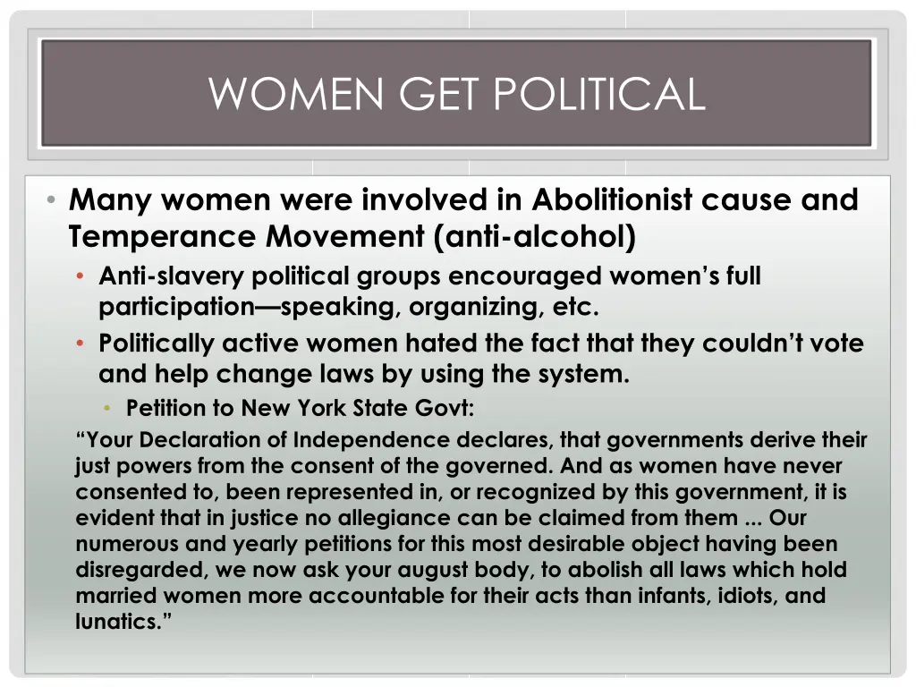 women get political