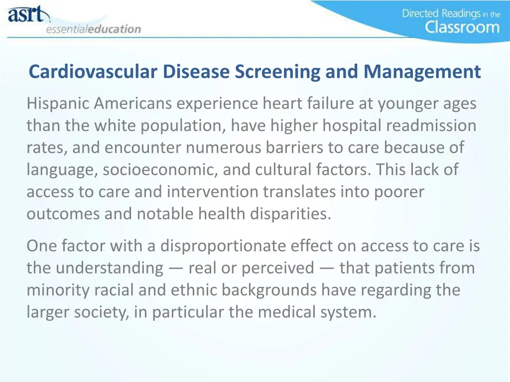 cardiovascular disease screening and management 1