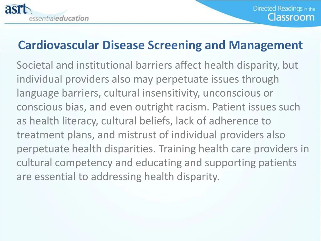 cardiovascular disease screening and management 2
