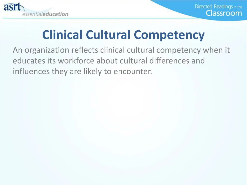clinical cultural competency an organization 1