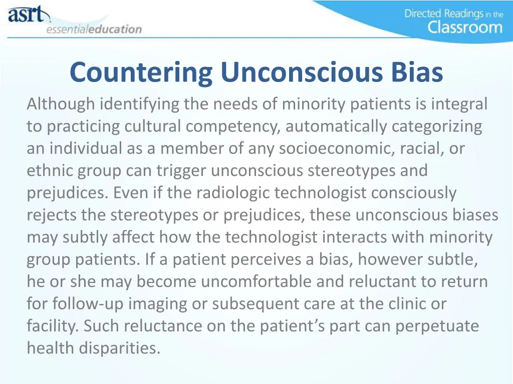 countering unconscious bias