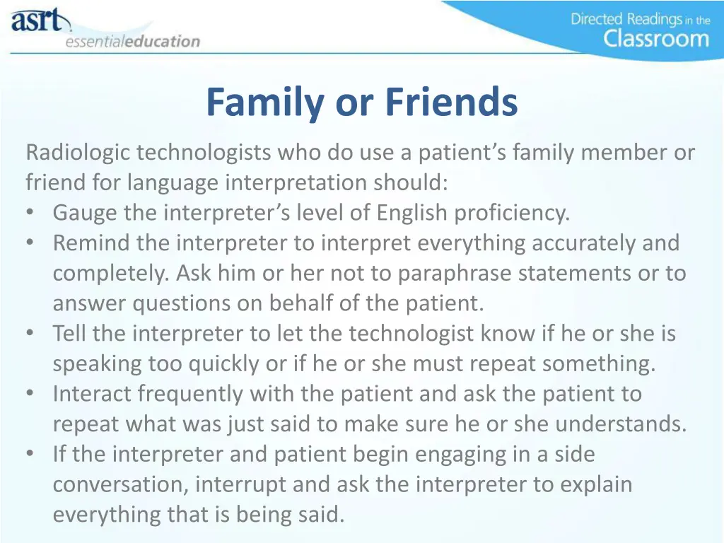 family or friends