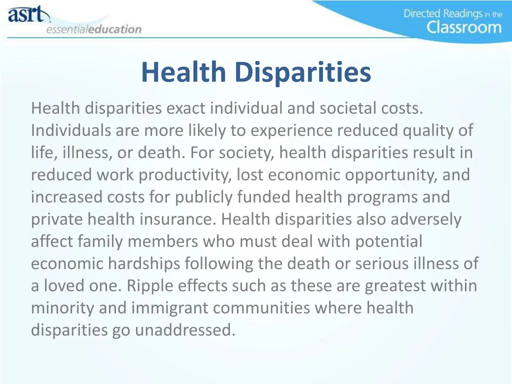 health disparities 1