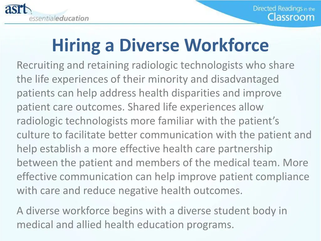 hiring a diverse workforce