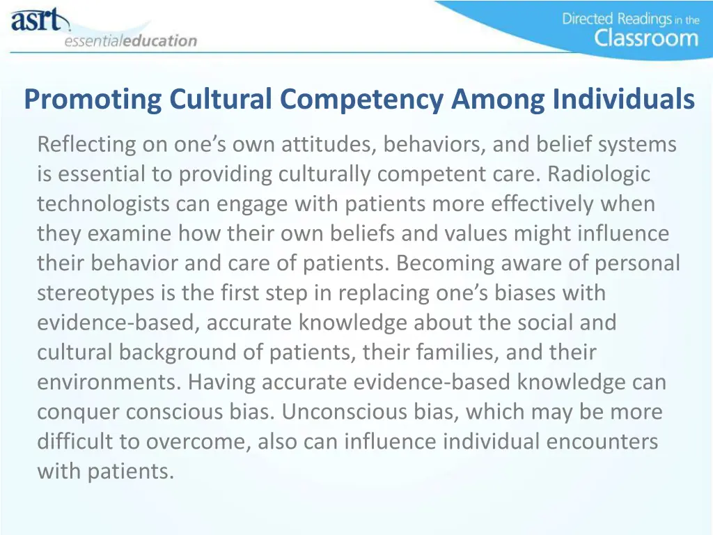 promoting cultural competency among individuals