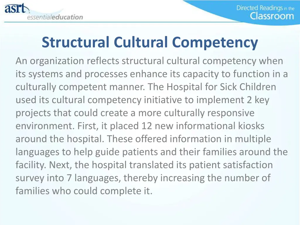 structural cultural competency an organization