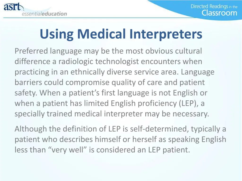 using medical interpreters