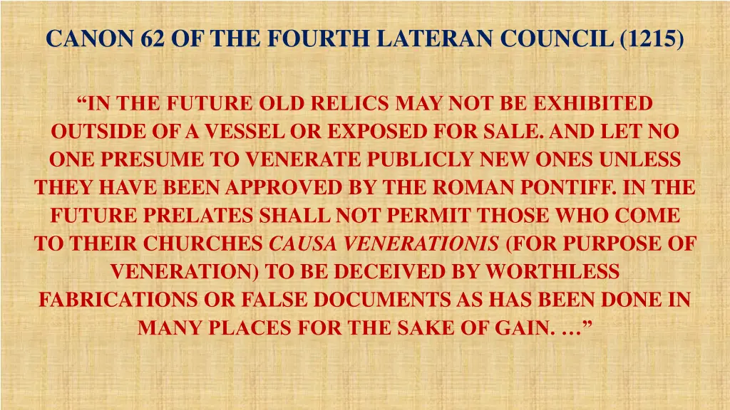 canon 62 of the fourth lateran council 1215
