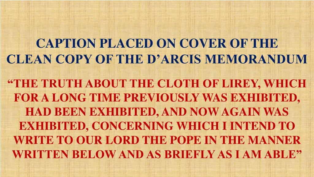 caption placed on cover of the clean copy