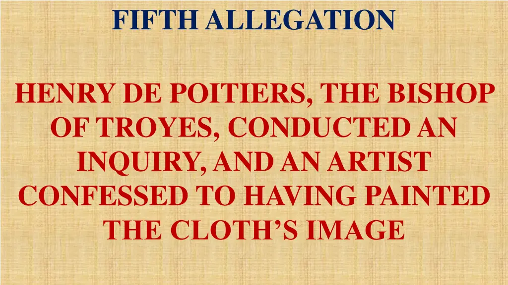 fifth allegation