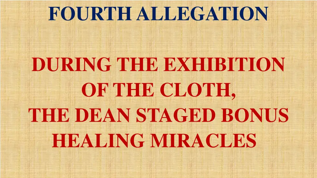 fourth allegation