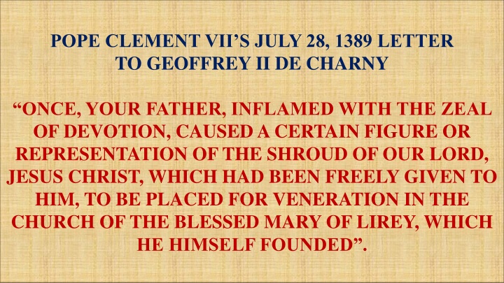 pope clement vii s july 28 1389 letter