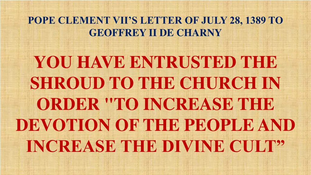 pope clement vii s letter of july 28 1389