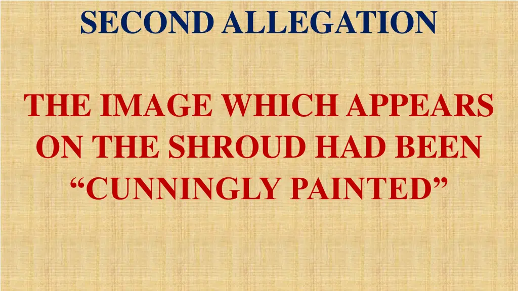 second allegation