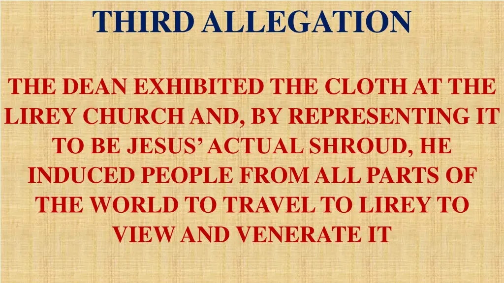 third allegation